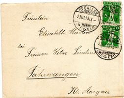 BRIEF VON ST. GALLEN NACH FAHRWANGEN -ERHALT SIEHE SCAN DI57
