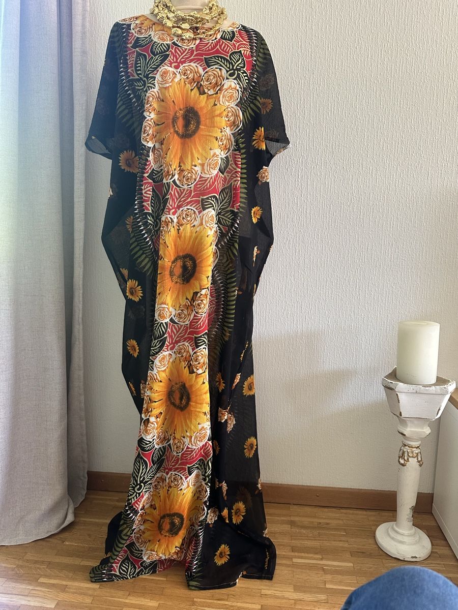 Vestiti: Robe Caftan long so 70´ s motif tournesol – Nuovo (secondo la descrizione) da Châtelaine venduto da Alexandra.jankowski 2