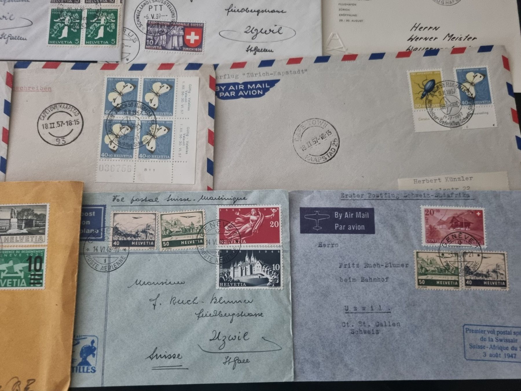 Tutti i francobolli: Lot mit 15 Briefe - CH Flugpost – Usato da Gümligen venduto da Geniusbuy 2
