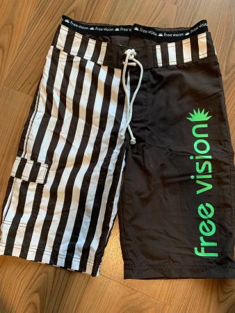 Badehose Herren Junge Knaben 176 schwarz weiss