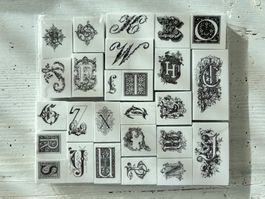 LaBlanche Stempelset Buchstaben Initialen Vintage – 25-teili