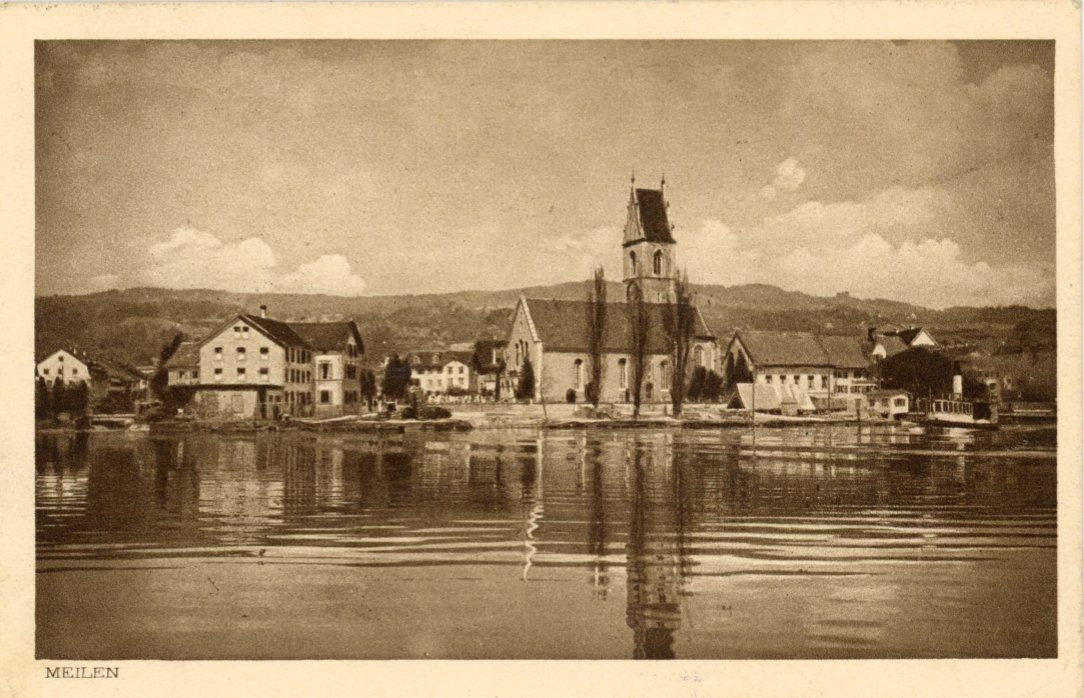 Cartoline postali: Meilen  ZH        um 1924 – Usato da Brig venduto da Valcards54