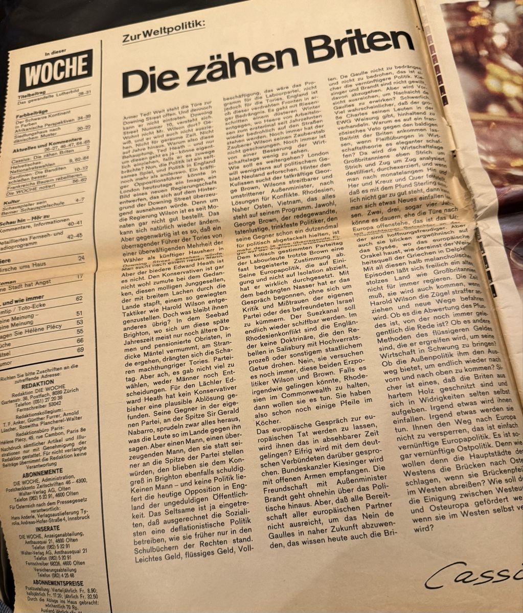 Riviste & Magazine: WOCHE-25.Okt.1967 – Usato da hunzenschwil venduto da Oldipark 1