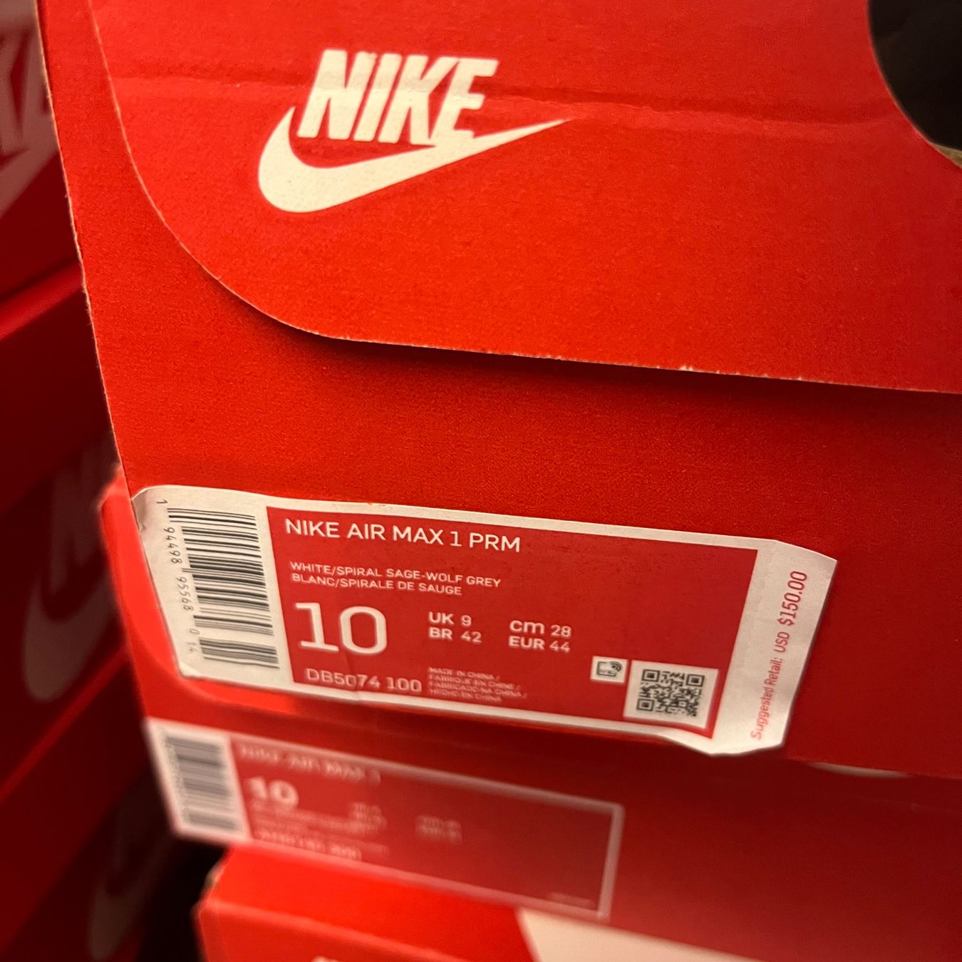 Nike Scarpe da uomo: Nike Air Max 1 Mini Swoosh Sage – Nuovo (secondo la descrizione) da Winterthur venduto da LaBodega 1