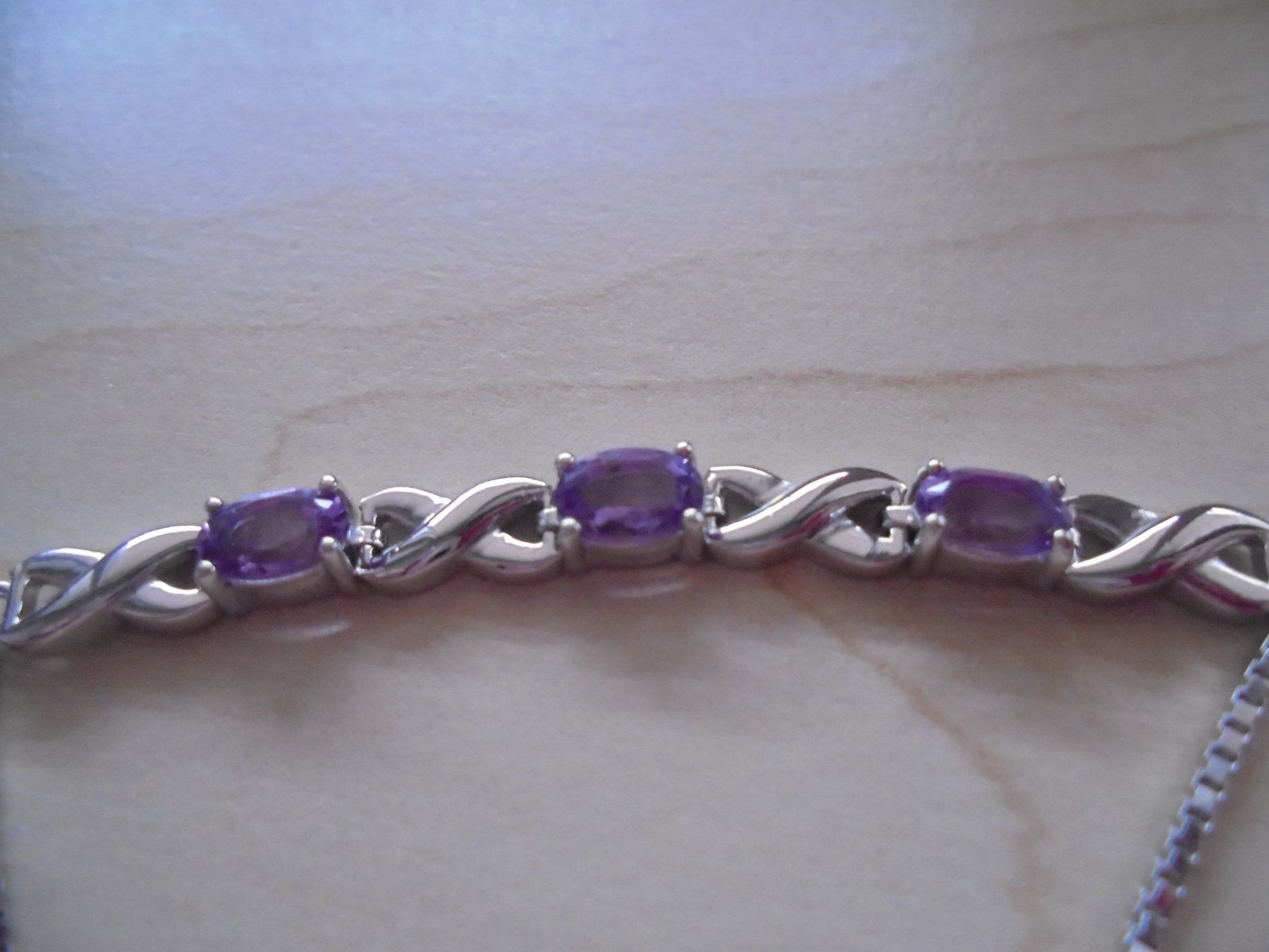 Bracciali & Braccialetti: Echtschmuck: Silberarmband 925er mit Amethyst – Nuovo (secondo la descrizione) da Zuchwil venduto da maumauchi 5