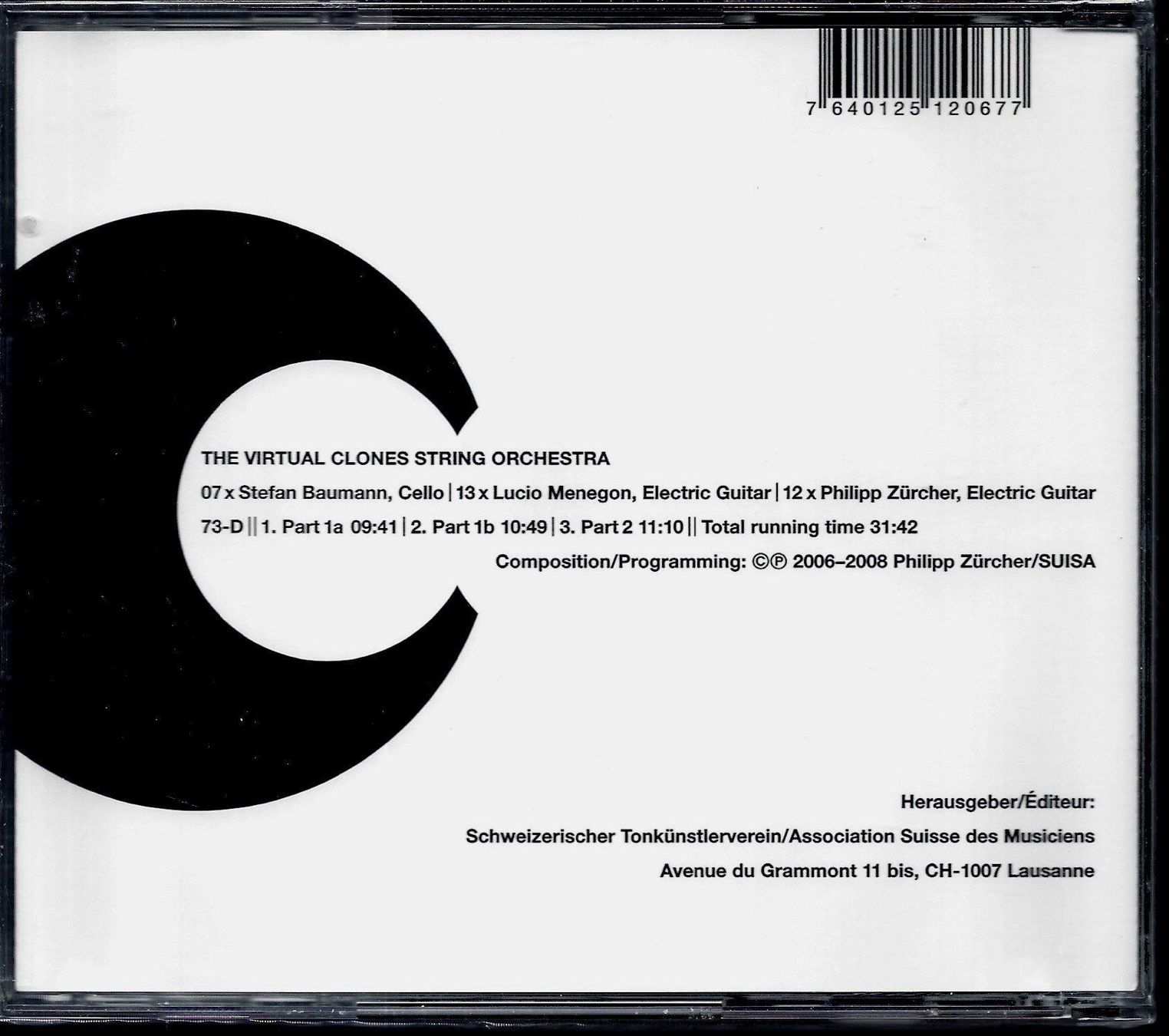 CD: Philipp Zürcher 73-D Virtual Clones String Orch. Jazz CD neu – Usato da Kandergrund venduto da Sososo 1