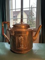 Antike Teekanne aus Messing mit Dekor - Vintage Rarität!