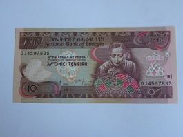 Banknote Äthiopien 10 Birr 2009/ 2017, Unzirkuliert