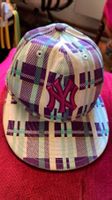 Cap 59FIFTY New Era 7 3/8 = 58.7cm kariert lila weiss mint