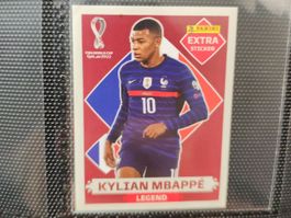 Kylian MBAPPÉ World Cup 2022 EXTRA STICKER Legend PANINI red