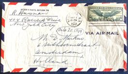 1941 USA Flugpost - Zensurbrief D.Reich - New York Amsterdam