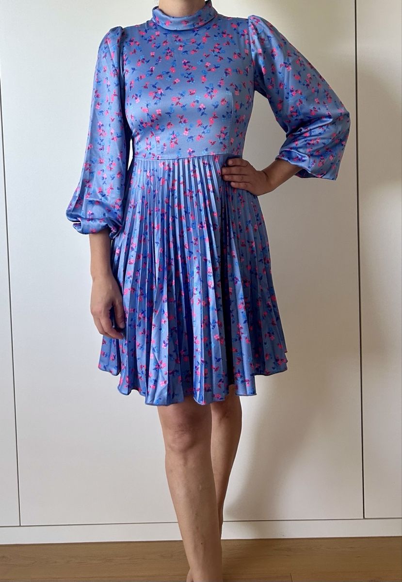 Closet London Vestiti: Kleid mit Blumenmuster blau Grösse S – Usato da Root venduto da pem_xnw7