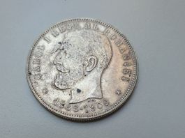 🇷🇴 5 Lei 1906 Carol I KM#35 Silber .900 XF+