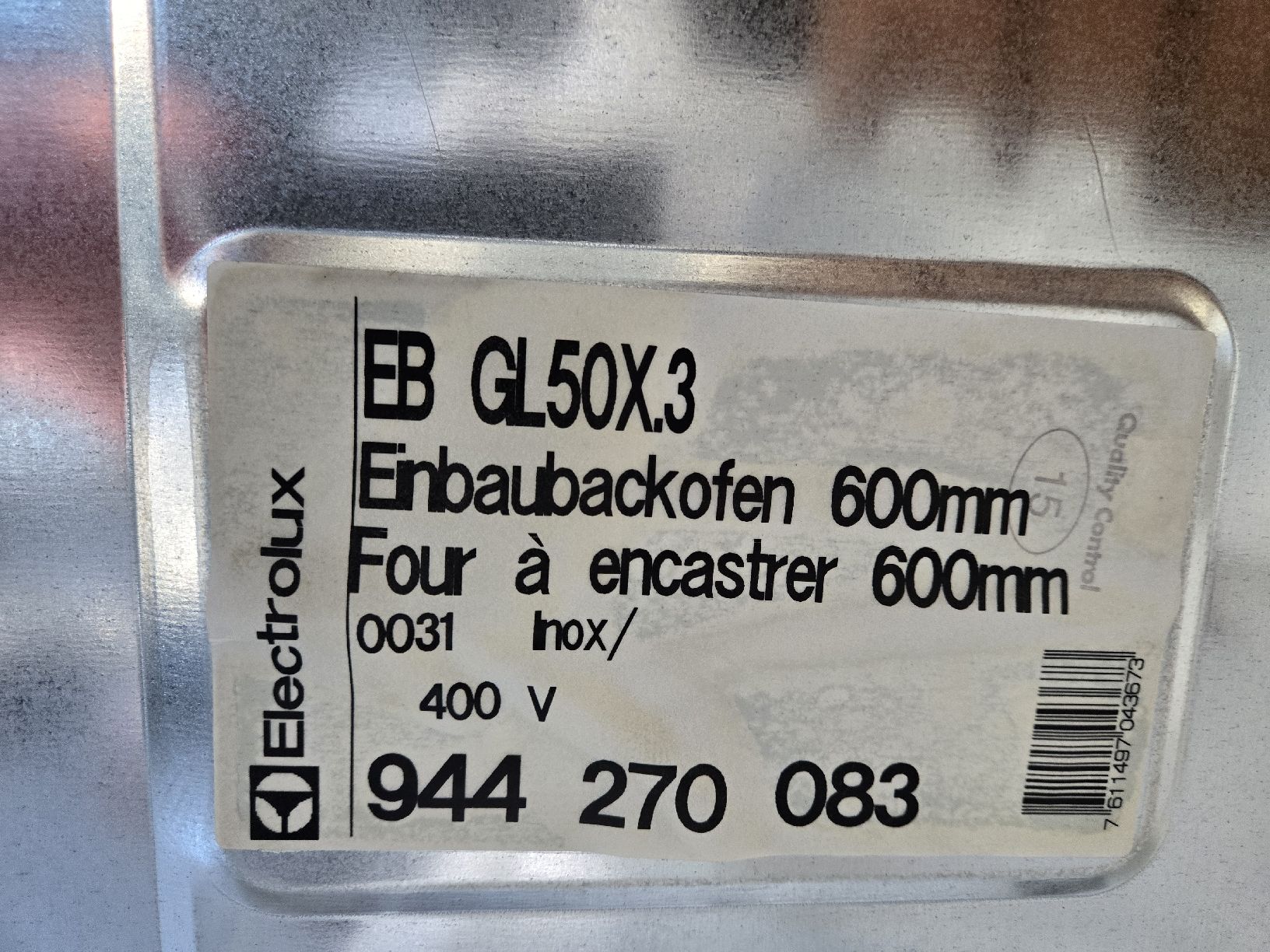 Electrolux Fours: Electrolux Backofen EB GL50X.3 – Défectueux à Binningen par radox123 2