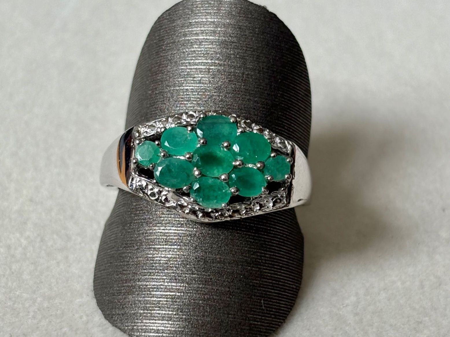 Bagues: Ring Smaragd, Silber 925, Gr. 59 – Neuf (Voir description) à Brugg AG par lau_9rvy
