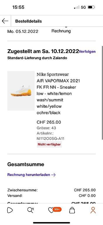 Nike Scarpe da uomo: Nike Vapormax original – Usato da Zell ZH venduto da NIGUL 3