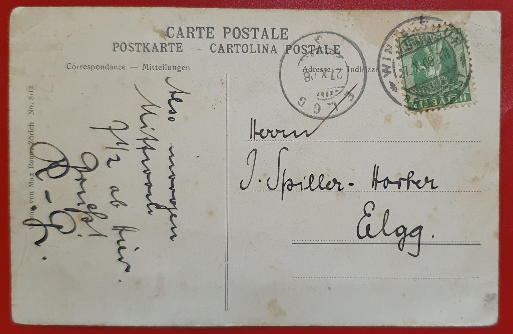Cartoline postali: Restaurant Waldegg in Uitikon 1908 – Usato da Kreuzlingen venduto da Rschweiz1 1