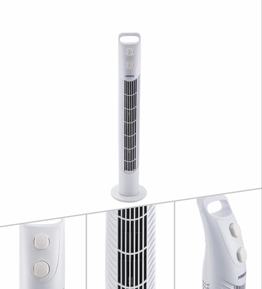 Ventilatori: Arebos Turmventilator mit Timer | 40 Watt | 75°-Oszillation – Nuovo (secondo la descrizione) da Nebikon venduto da warendiscount 2