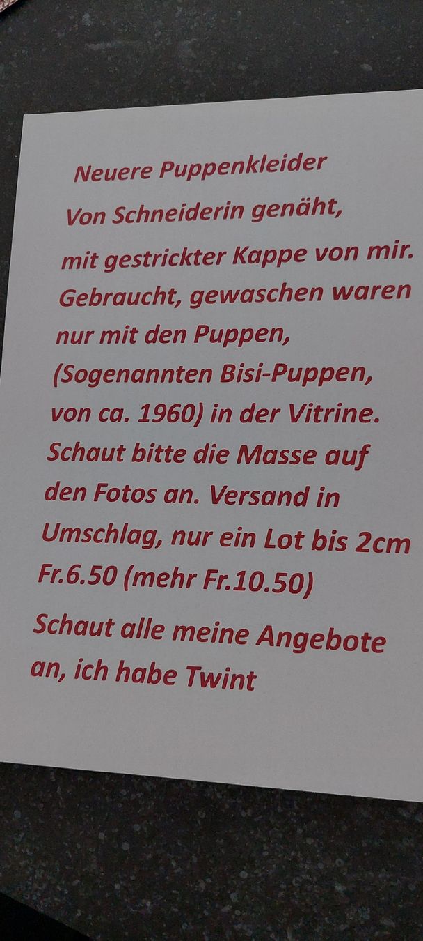 Puppen: Puppenkleid – Gebraucht aus Muri AG von nindo1 2