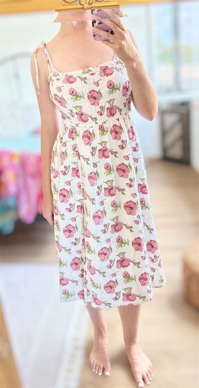 Robes: Sommerkleid Blumenmuster Weiss Grösse S – D'occasion à Zürich par jen_2b9j 1