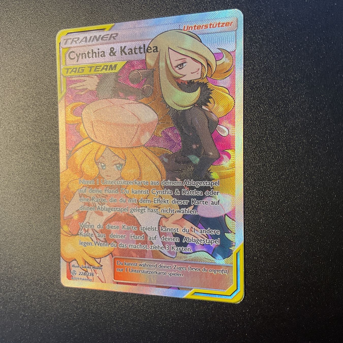 Pokémon Carte collezionabili: Pokémon Cynthia & Kattlea Full Art 228/236 Cosmic Ecli. Ab 1 – Usato da Niederuzwil venduto da NadineS75 1