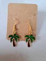 Süsse Palmen Kitsch Retro Ohrringe Goldfarben  ✨😍🎁