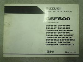 Ersatzteil -Katalog Suzuki GSF 600 / 1998-9