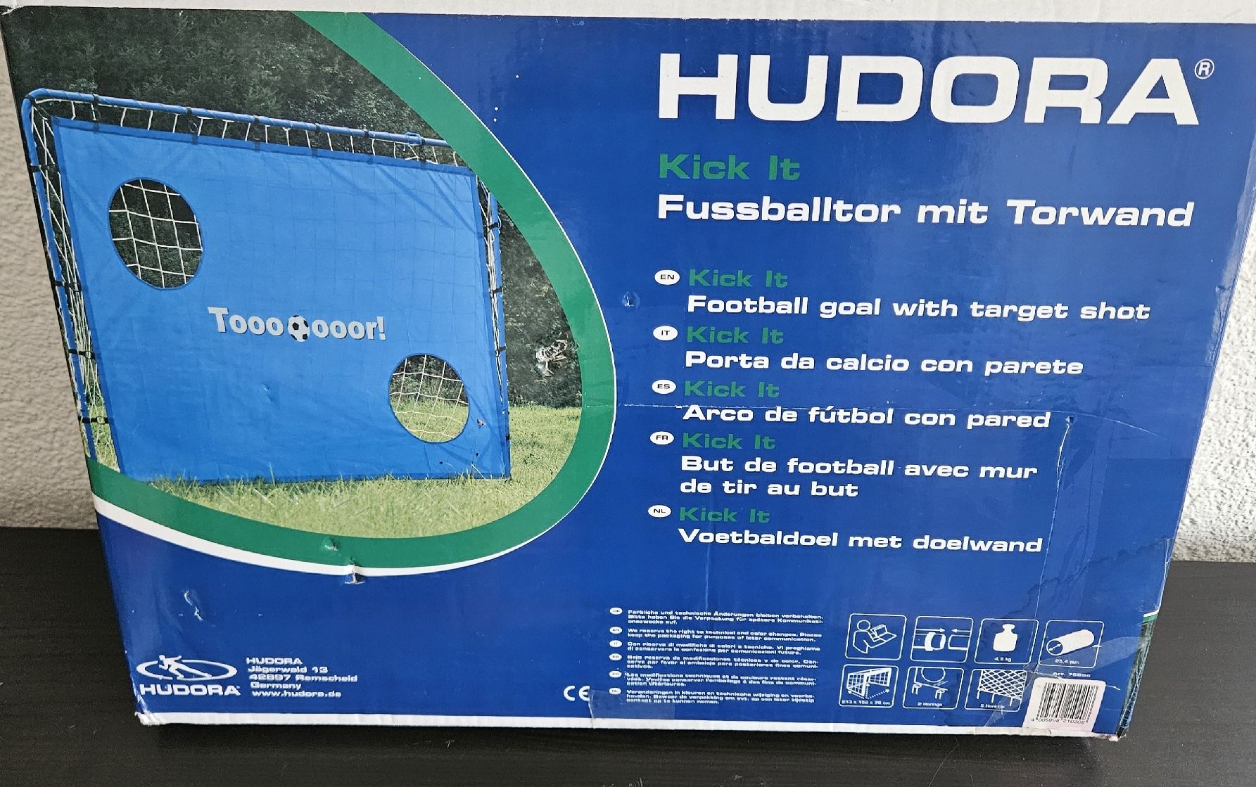 Porte da calcio e da hockey: Fussballtor mit Torwand  "Neu"  – Nuovo e nell'imballaggio originale da Uster venduto da esko.swiss