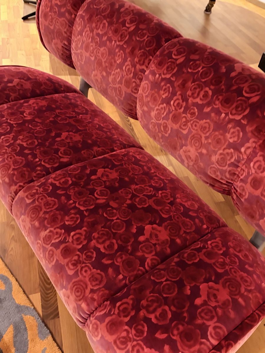 Bretz Divani: Bretz Vintage Design Sofa Set rot Rosenmuster-Set – Usato da Feldbrunnen venduto da jes_hry5 1