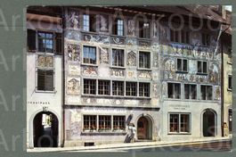 AK color Stein am Rhein SH Hotel Adler, belebt ≈ 1970