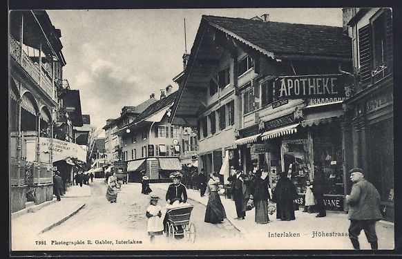 Cartoline postali: Interlaken, Partie in der Höhestrasse – Usato da Berlin venduto da bartko-reher