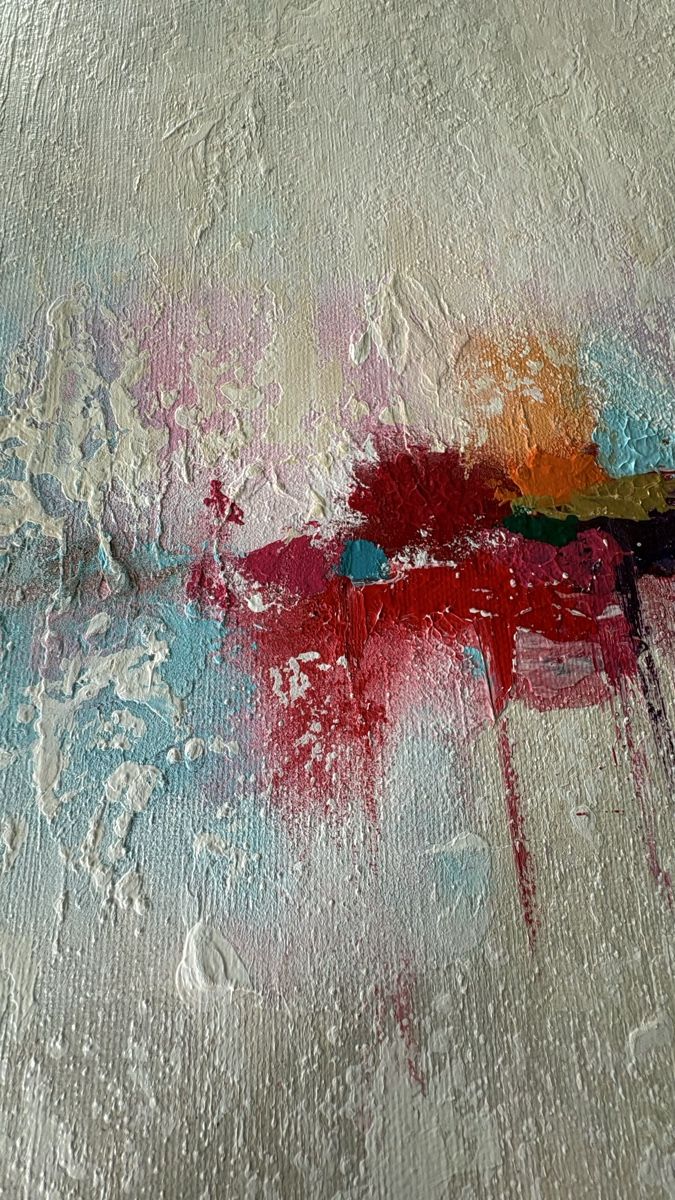 Dipinti: Original abstraktes Acrylbild, 50x50 cm, hell/bunt – Nuovo e nell'imballaggio originale da Kirchlindach venduto da GeibKeller 4