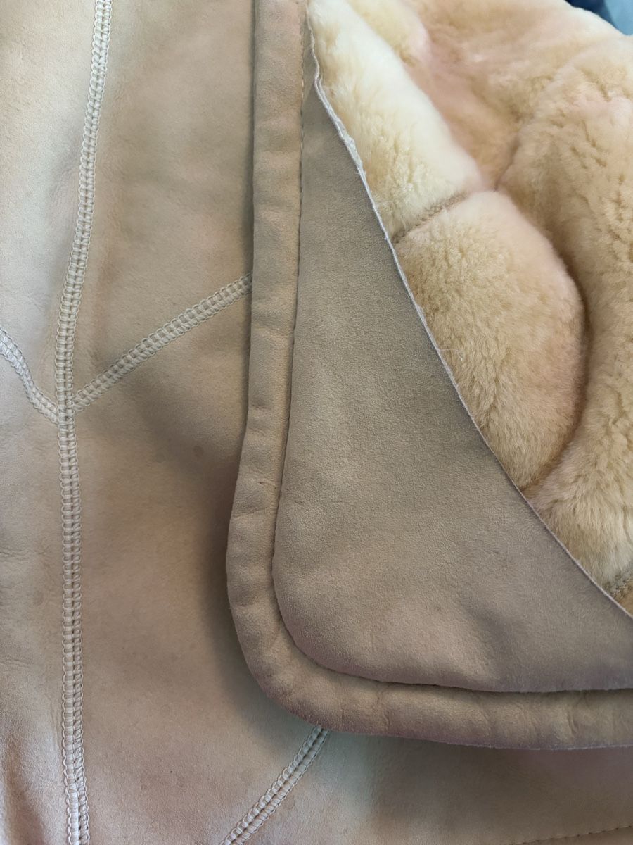 Cappotti: Vintage Genuine Leather Style Shearling Coat Beige – Usato da Zürich venduto da dor_7gyk 7