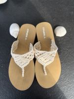 O'Neill Sandalen beige gehäkelt Gr. 40