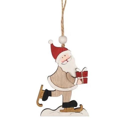 Tutte le decorazioni: Baumschmuck Weihnachtsmänner 9cm Holz – Nuovo e nell'imballaggio originale da Basel venduto da Seifehuesli 2