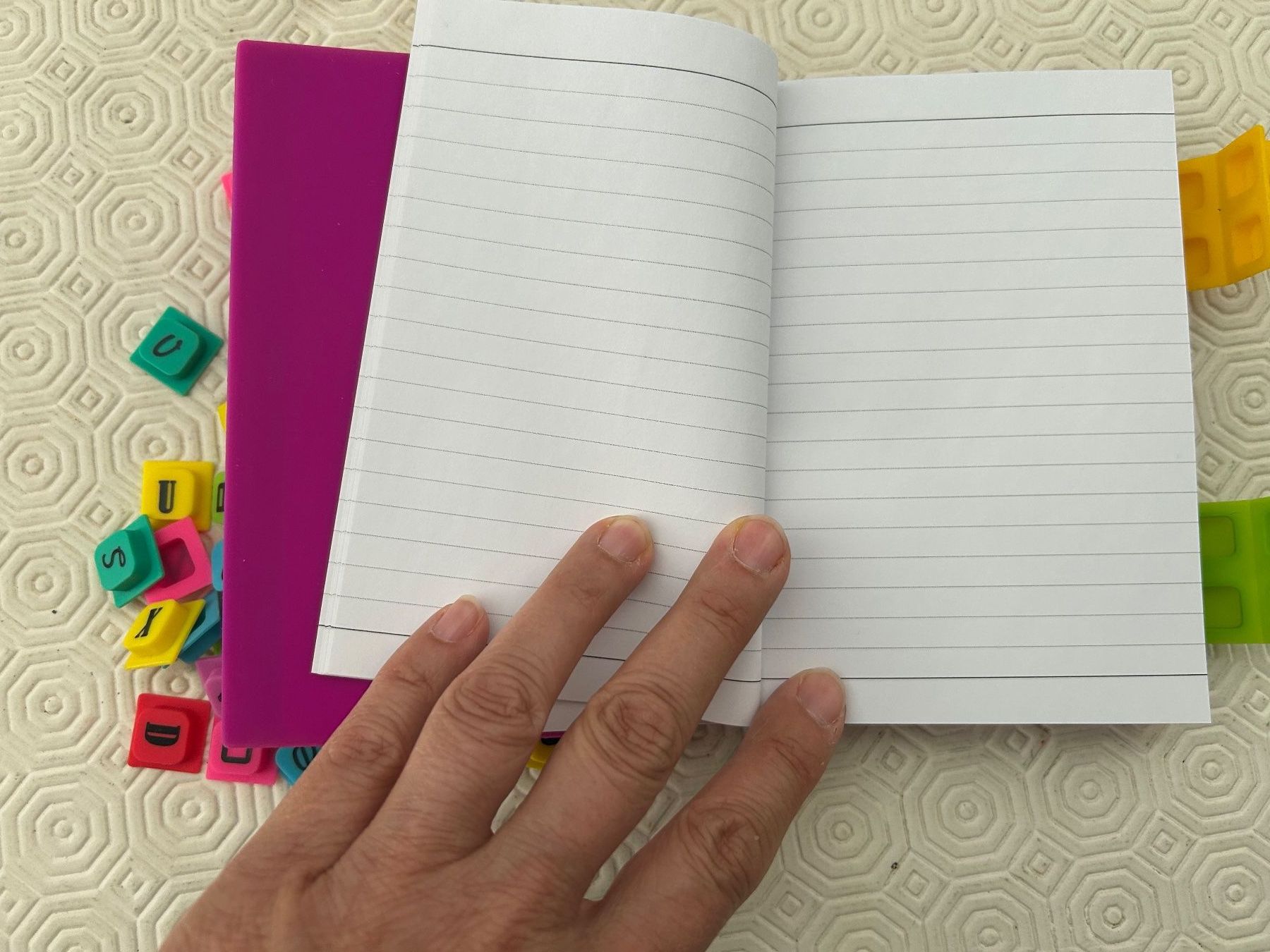 Blocchi: Notizbuch mit Lego-System und Buchstaben – Nuovo (secondo la descrizione) da Arbedo venduto da nadia1973 2