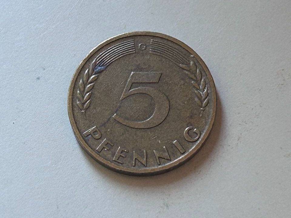 Tutti le monete: 5 Pfennig del 1966 "G" – Usato da Giubiasco venduto da LorisVale