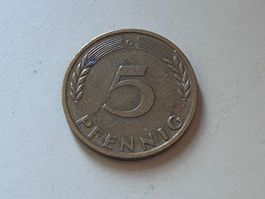 5 Pfennig del 1966 "G"