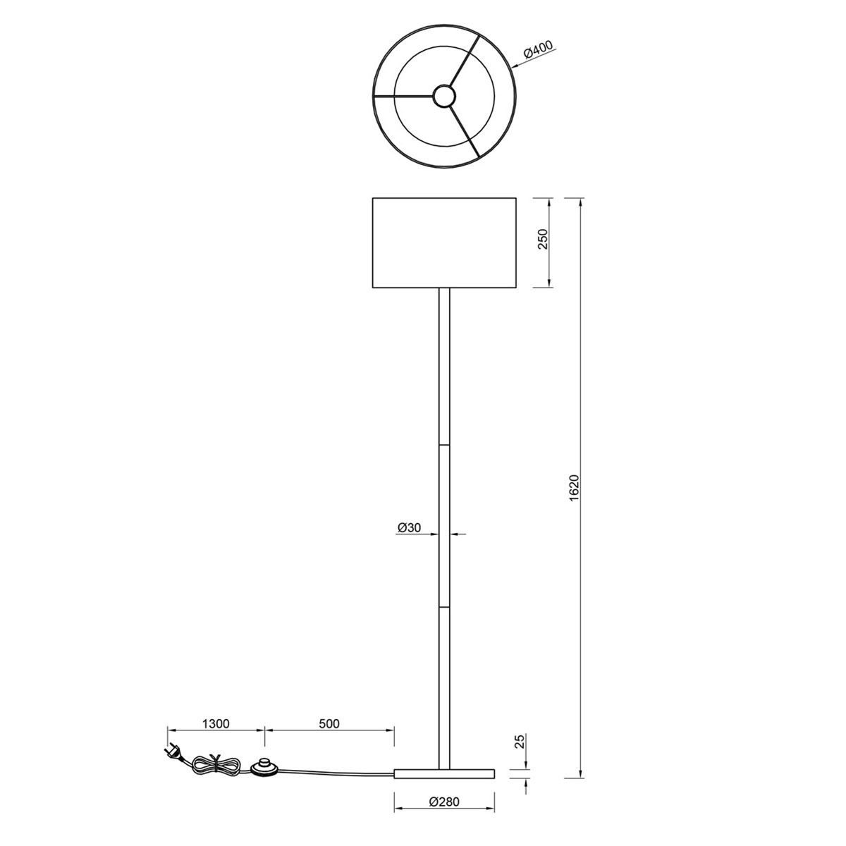 Lampade: Stehleuchte, Fussschalter, 162 cm Höhe – Nuovo (secondo la descrizione) da Kreuzlingen venduto da Smart-Light 4