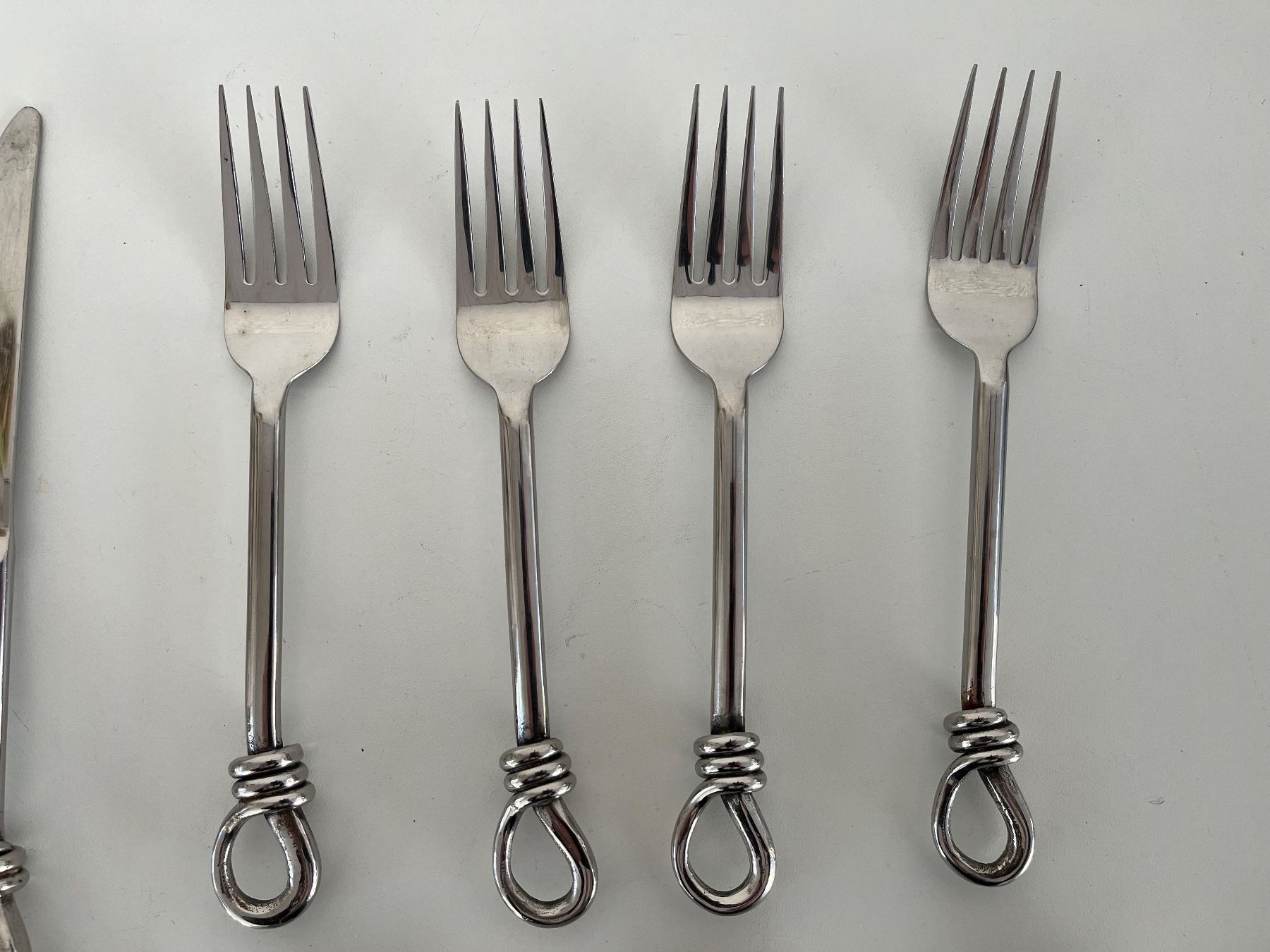 Set di posate: 4er Besteck / Griff mit Knoten / Handgefertigt – Usato da Wetzikon ZH venduto da seli03 3