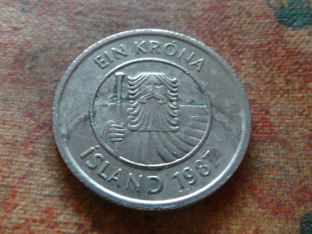 Tutti le monete: ISLANDE  1  Krone  1987 – Usato da Romanel-sur-Lausanne venduto da Swift13