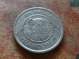 ISLANDE  1  Krone  1987