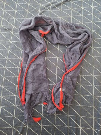 Esprit Schal blau-rot Leinen