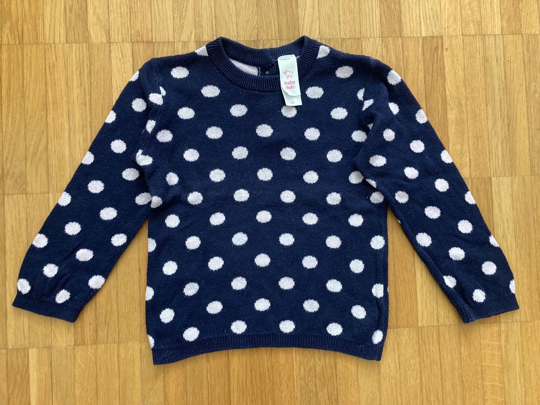 Maglioni & Felpe: Blauer Pullover mit Punkten, Gr. 80 – Usato da Basel venduto da Nofretete39