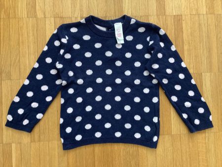 Blauer Pullover mit Punkten, Gr. 80