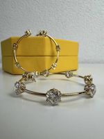 Orig. Swarovski Creolen Gold, Constella Ohrstecker Hoop, Neu