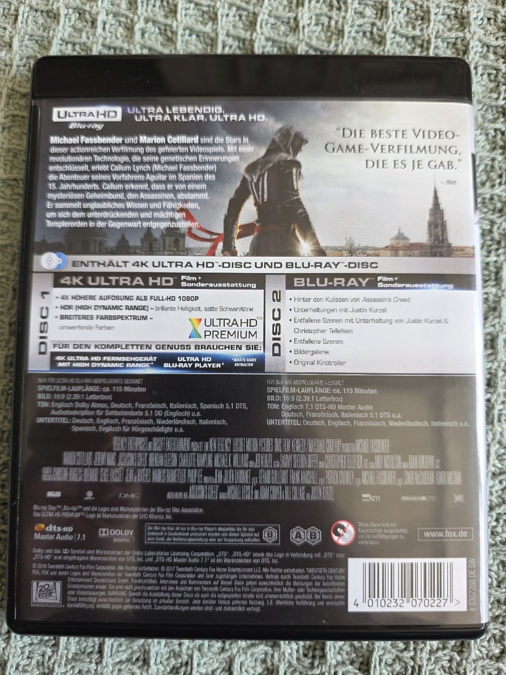 Tutti i DVDs: Assassin's Creed - 4K UltraHD + Blu-ray – Usato da Ellikon a d Thur venduto da razzorblog 1