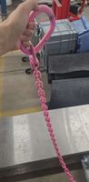 Anschlagkette rosa mit Aufhängering gebrauchter Zustand