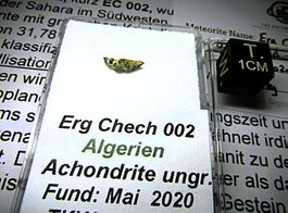 Erg Chech 002 Meteorit aus Lava, welche älter als die Erde !