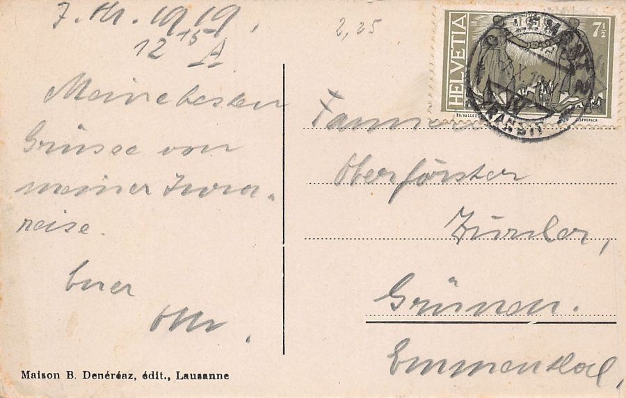 Cartoline postali: Delémont, Pont de la Maltière, circulée 1919 – Usato da Frauenfeld venduto da POML 1